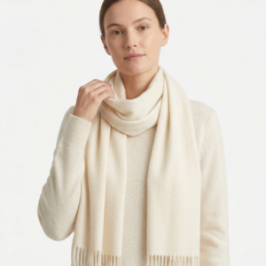 Alpaka Schal Offwhite aus 100% Royal Baby Alpaka