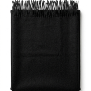 Luxuriöse Alpaka Decke Schwarz aus 100% Baby Alpaka