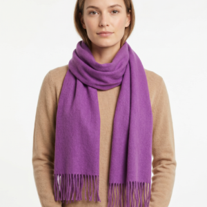 Alpaka Schal Violett aus 100% Baby Alpaka
